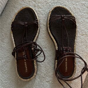 Tamara Mellon Lace Up Sandals